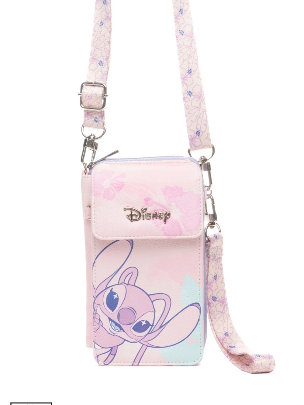 NET Disney Wondapop Stitch Angel Crossbody Phone Bag with Floral Strap